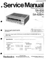 Technics - SA-626 - Service manual 